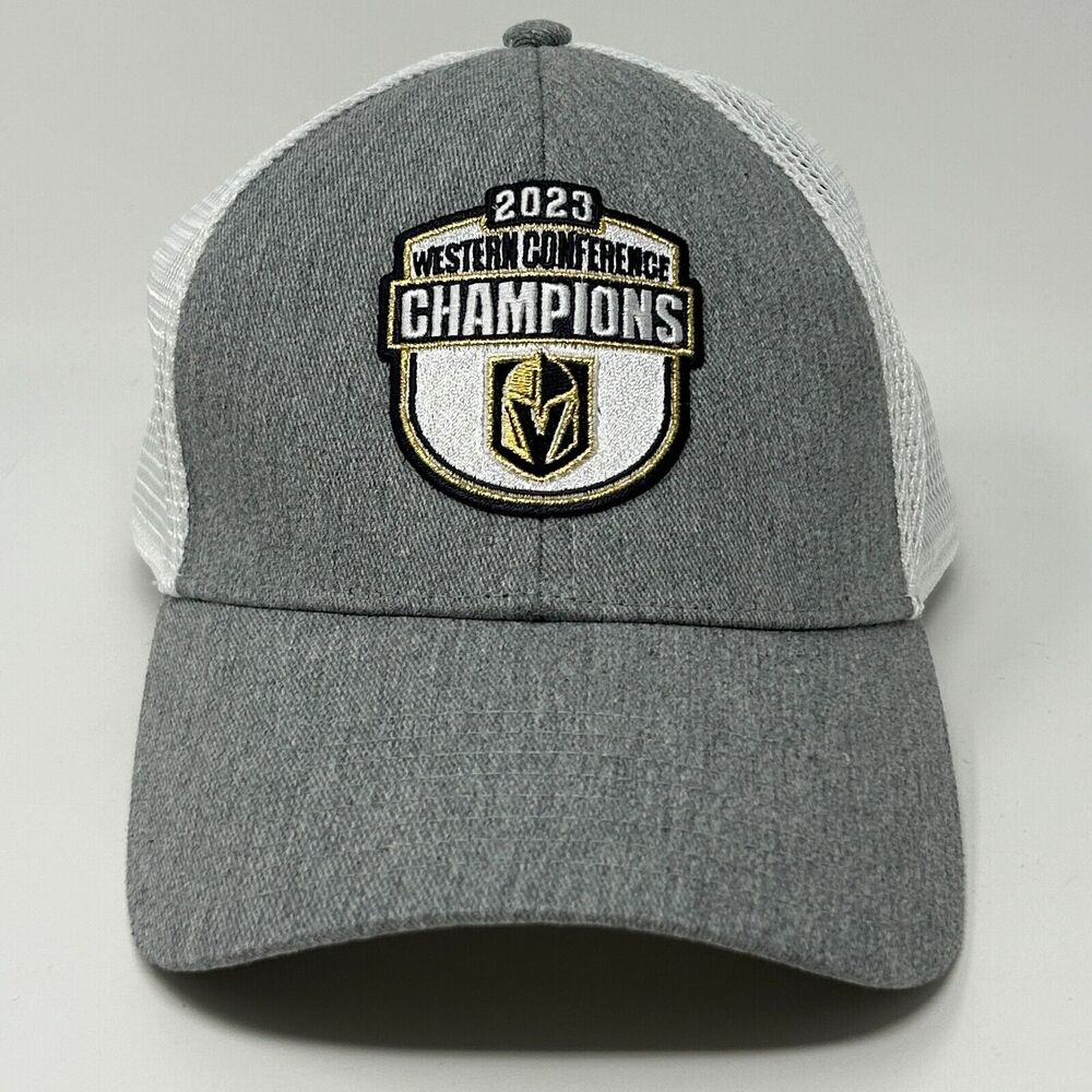 Las Vegas Golden Knights 2023 Champions Trucker Hat Baseball Cap Snapback Gray